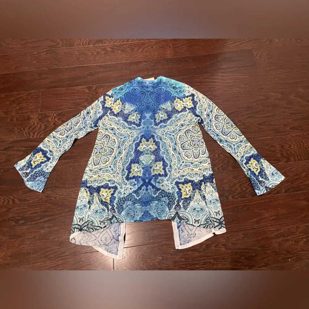 Chico’s Renee Dip-Dyed Open Cardigan Lightweight Boho women Size Small / 1 NEW